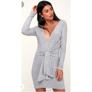 ❤️ Free People tie-front V neck knit dress